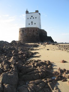 Seymour tower dominates the bay of Grouville