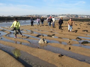 walking across sand banks to icho tower